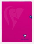 Mimesys cahier piqué polypro 24x32cm 96p séyès Rose Clairefontaine