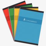 Cahier coloris assortis Conquerant 192 pages format A4 21 x 29,7 cm 70g Seyès