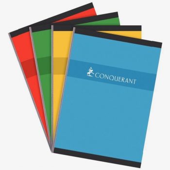 Cahier coloris assortis Conquerant 192 pages format A4 21 x 29,7 cm 70g Seyès
