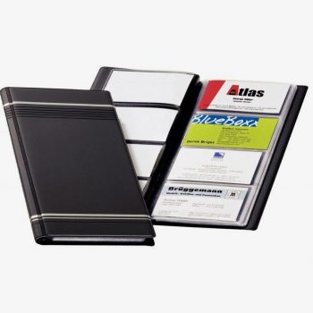 Anthracite Grey Business Card Holder Album - Compact, 96 Card Capacity