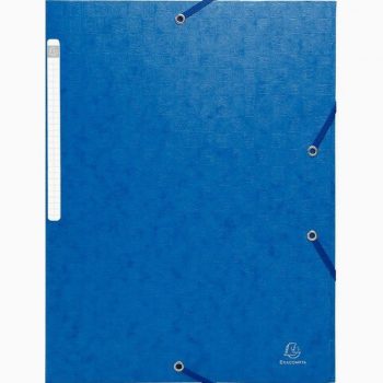 SCOTTEN Elasticated 3-Flap Folder in Glossy Cardboard 600g, Blue