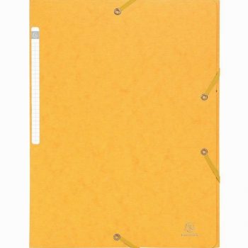 SCOTTEN Elastic 3-Flap Folder in Glossy Cardboard 600g, Yellow