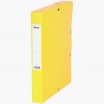 Textured Cardboard Filing Box, 40 mm Spine, Yellow Color
