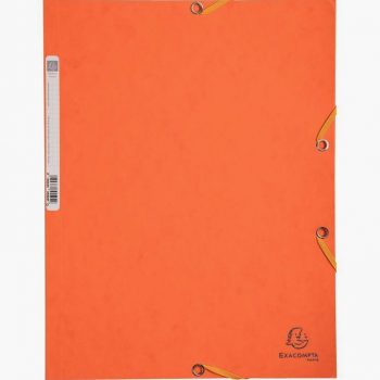 Chemise 3 rabats à élastiques en carte lustrée 400g, orange