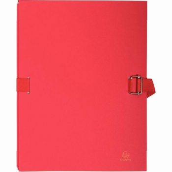 Paquet de 5 chemises à dos extensible, carton recouvert de papier toilé, rouge
