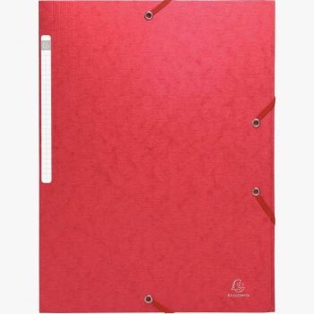 Chemise 3 rabats à élastiques SCOTTEN en carte lustrée 600g, rouge