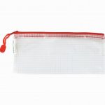 Red Horizontal Chequebook Zipper Pouch