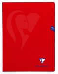 Mimesys cahier piqué polypro 24x32cm 96p séyès Rouge Clairefontaine