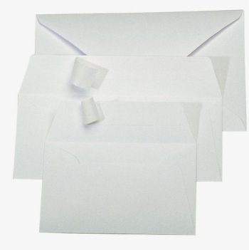 Set of 20 Clairefontaine Pollen White Envelopes, 110x220mm, 120gsm