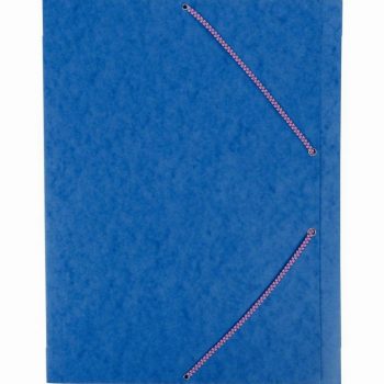 Blue Glossy 3-Flap Folder with Elastic Closure, Cardboard, A3 Size 29.7x42 cm