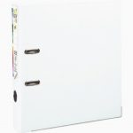 Classeur à levier en plastique PREM'TOUCH format A4 maxi dos 5 cm blanc