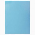 Pack of 50 blue two-flap folders, 210g, size 24x32 cm