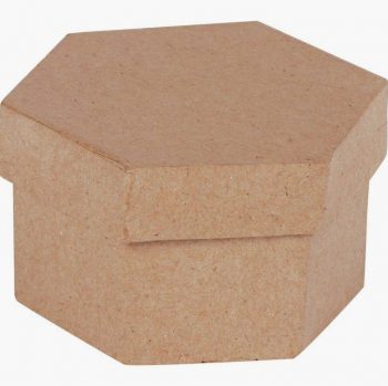 Lot de 10 boîtes hexagonales en carton, diamètre 8 cm