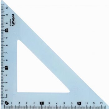 Unbreakable Plastic Set Square 21 cm, 45 Degrees