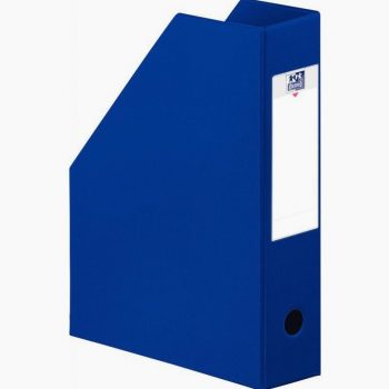 Blue Angled Spine PVC Filing Box, 10 cm