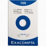 Boîte de 100 fiches bristol non perforées carte forte 205 g uni blanc 10 x 15 cm