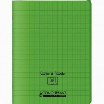 Cahier vert Conquerant 48 pages 24 x 32 cm 90g Seyès