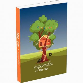 Agenda septembre à août 11,9 x 16,3 cm décor Cabane