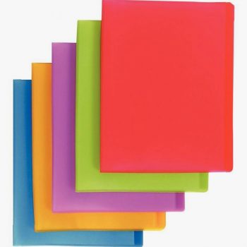 Pack of 10 COLOR FRESH presentation folders, 100 pockets