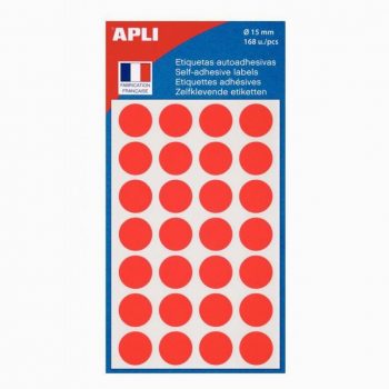 Set of 168 red color tablets, 15mm diameter