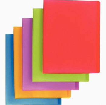 Carton de 5 protège-documents COLOR FRESH, 200 vues