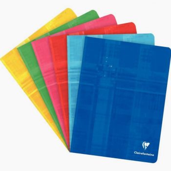 Cahier coloris assortis Clairefontaine 48 pages 17 x 22 cm 90g Seyès