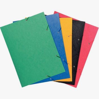 Glossy Cardboard Elasticated 3 Flap Folder, 600gsm, A3 Size, Mixed Colors