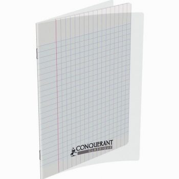 Conquerant Transparent Notebook, 48 Sheets, 17 x 22 cm, 90gsm, Seyès Ruled