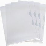 Set of 10 transparent PVC corner pockets, 14/100 mm thickness
