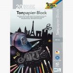 Bloc de 20 feuilles de papier couleur 21x29,7 cm 130 g noir