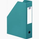 Boite de classement en PVC à pan coupé dos 7 cm bleu turquoise