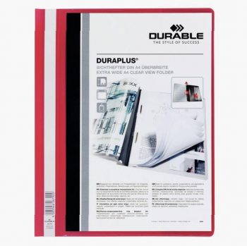 Customizable A4 DURAPLUS Red Document Folder