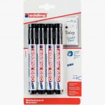 Blister de 4 marqueurs tableau 660 noir