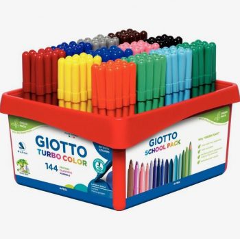 Classpack de 144 feutres Turbo Color pointe moyenne assortis