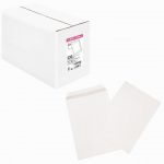 Boîte de 250 pochettes blanches C4 229x324 90g/m² bande de protection