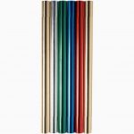 Boite de 6 rouleaux de feuilles aluminium double face 90 g/m², 5mx0,50 couleurs assorties
