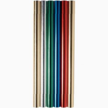 Boite de 6 rouleaux de feuilles aluminium double face 90 g/m², 5mx0,50 couleurs assorties