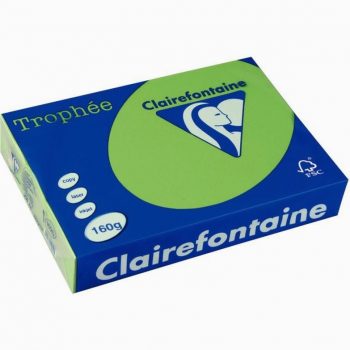Paquet de 250 feuilles de papier 160g de format A4 vert menthe TROPHEE CLAIREFONTAINE