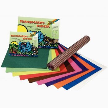 Pochette de 10 feuilles papier vitrail 20 x 30 cm couleurs assorties