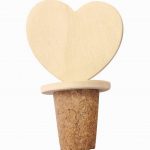 Lot de 6 bouchons en liège forme coeur