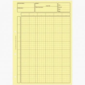 Bloc audit de 80 pages, matrice pour contrôle interne, coloris jaune