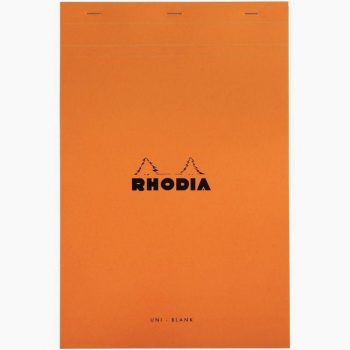 Bloc de bureau RHODIA 80 feuilles, format A4+, papier uni blanc 80g