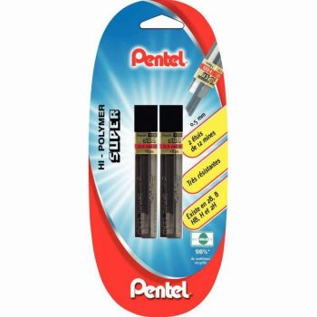 Blister de 2 mines graphites 0,5 mm HB