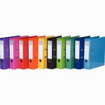 Lot de 10 classeurs à levier IDERAMA dos 7 cm, pour format A4, coloris assortis