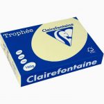 Paquet de 250 feuilles de papier 160g de format A3 canari TROPHEE CLAIREFONTAINE