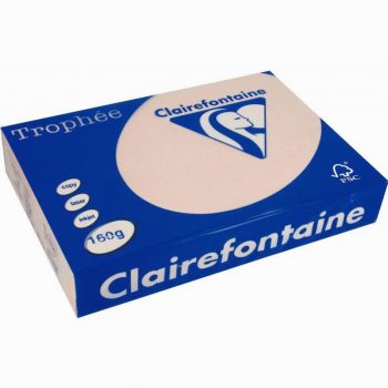Paquet de 250 feuilles de papier 160g de format A4 saumon TROPHEE CLAIREFONTAINE