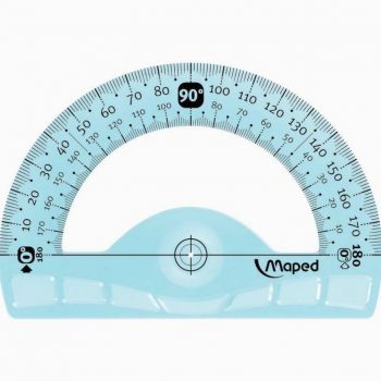 Rapporteur 180 degrés 12cm incassable