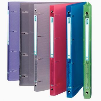 Polypropylene Ring Binder HAWAÏ, 20 mm Spine, 4 Round Rings 15 mm Diameter, Suitable for A4 Size