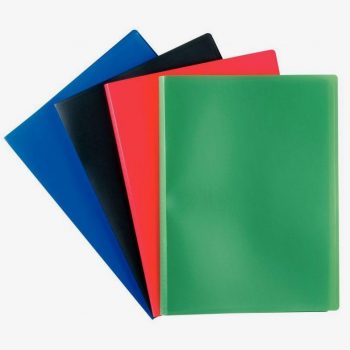 Flexible Polypropylene Display Book, 120 Pockets, Blue