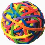 Boules d'élastiques 70g fluo assortis